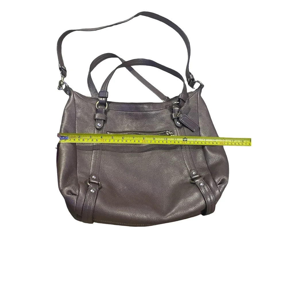 Coach Chelsea Metallic Mauve Leather Hobo Crossbody‎ Bag 17816 Purple Pewter